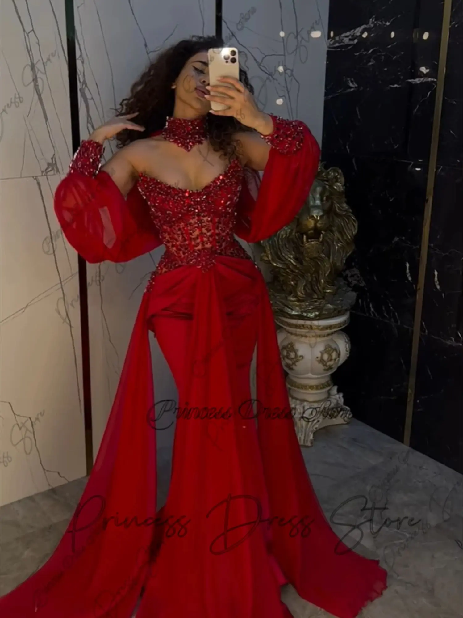 Luxury Crystal Customized Strapless Prom Dresses Long Seeves Vestidos de noche Floor-Length 2026 Elegant Formal Evening