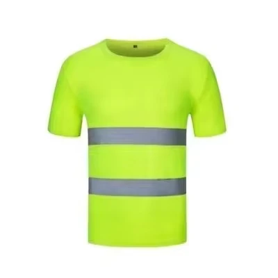 2026 Outdoor-Hemd Fluoreszierendes Hochsichtbares Sicherheits-Arbeitshemd Atmungsaktives Sommer-Arbeits-T-Shirt Reflektierende Weste Schnelltrocknend – Detail 18