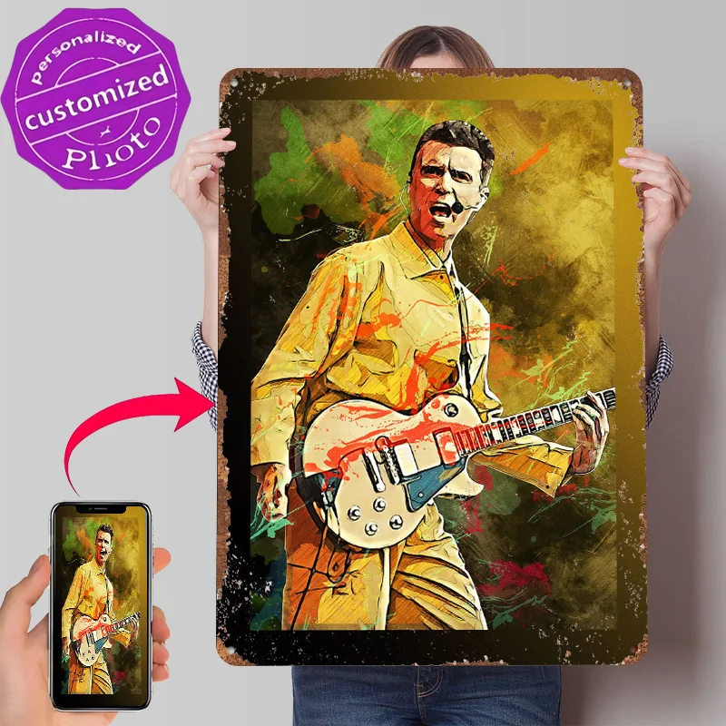 DAVID BYRNE Tin Poster Customized Wall Art Retro Vintage Metal Signs for Fans Room Luxury Decoration Gaming Bedroom Decorations