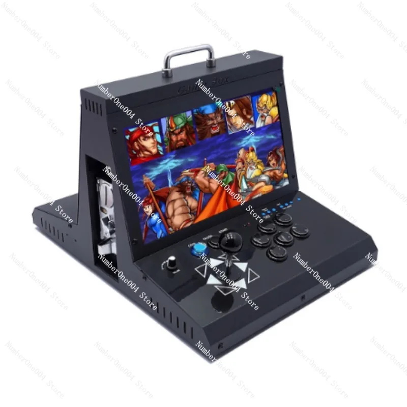 

Arcade game machine Dual screen double desktop joystick fighting machine
