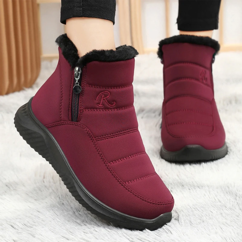 Snow Boots Woman Platform Ladies Shoes Platform Women Shoes Plus Size Mid Women's High Boots Fashion Women Boots Botas Mujer image 2