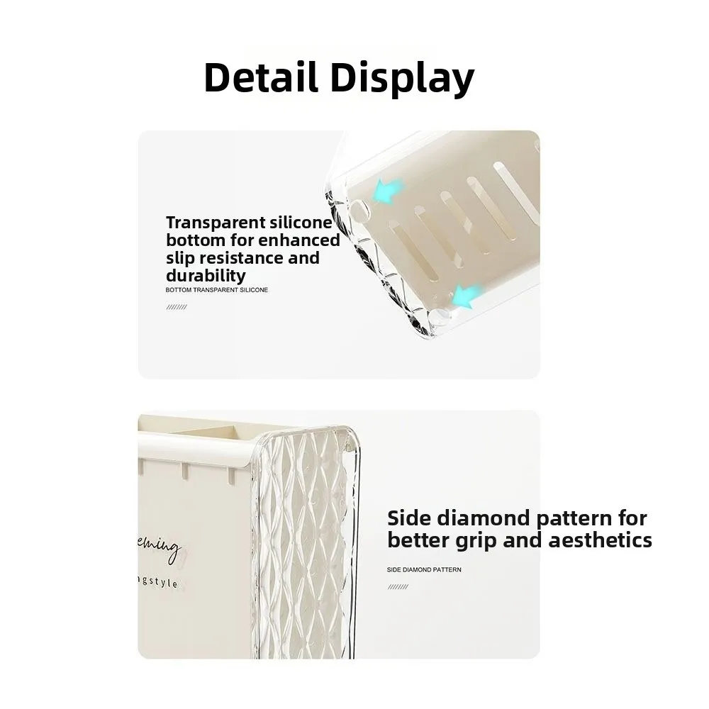 

Wall Mounted Chopstick Storage Box No-Drill with Drain Rack Chopstick Holder Detachable Easy To Clean Cutlery Drying Basket