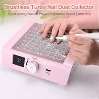 Brushless Motor 85w Nail Suction 4500RPM Dust Collector Strong Power Nail Drill Vacuum Cleaner Nail Tools Dust Collector Battery