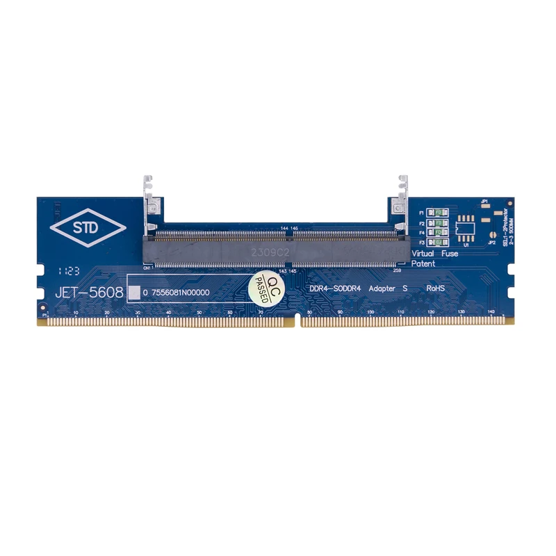 Blue DDR4 SODIMM to DIMM Adapter DDR4 Laptop to Desktop Memory Adapter Card Riser Laptop SO-DIMM to PC DIMM Memory RAM Connector