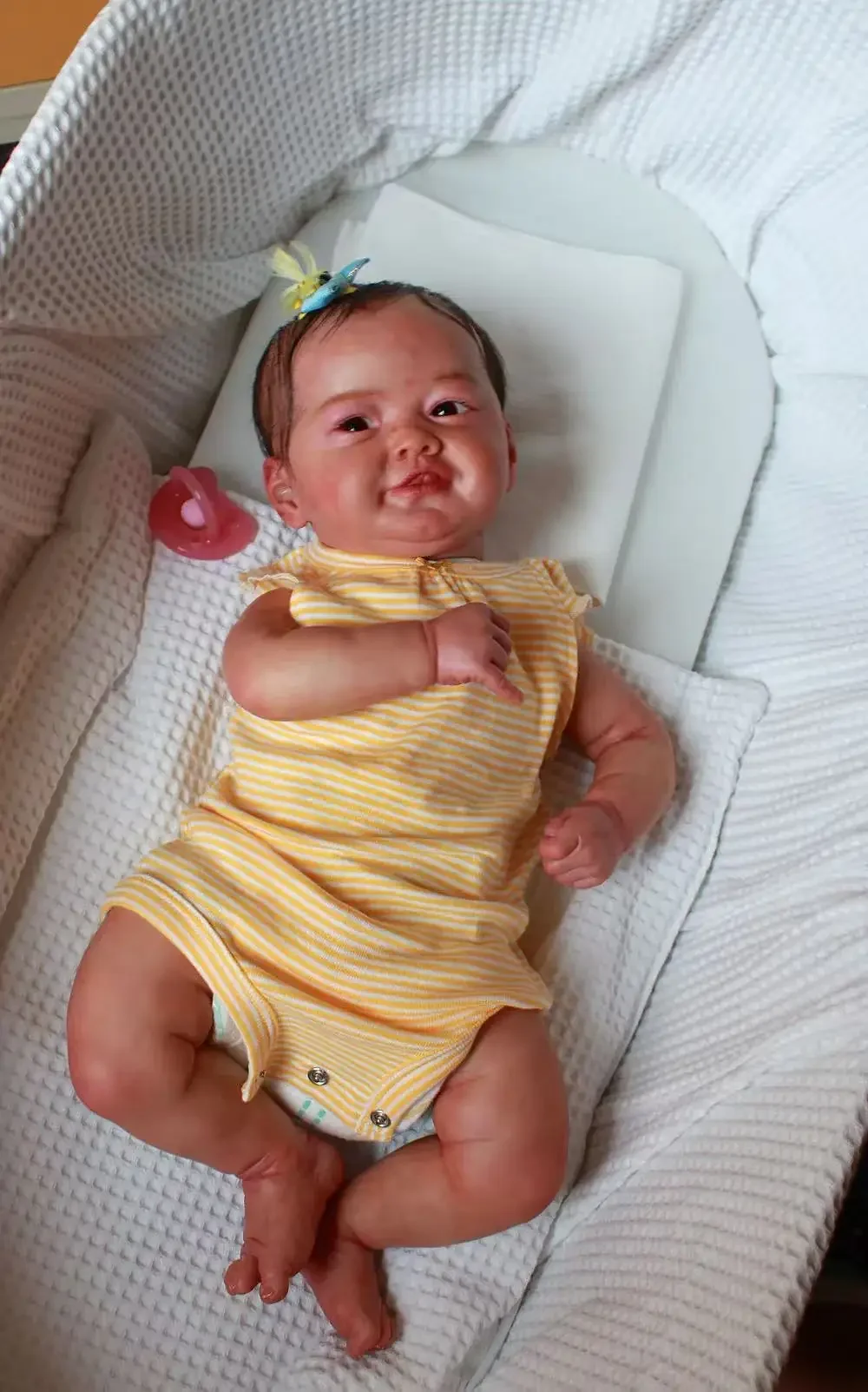 SINO-BB CustomizedLimited Supply 20-Zoll-Reborn-Baby Joshi mit handgewurzelten Haaren, bereits fertige Puppe mit unterschiedlichem Kleid