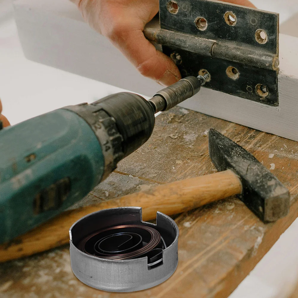 

2 Sets Drill Press Quill Feed Return Coil Spring Assembly Heavy Duty Steel For Smooth Operation Chemical Blackening Finish Tool