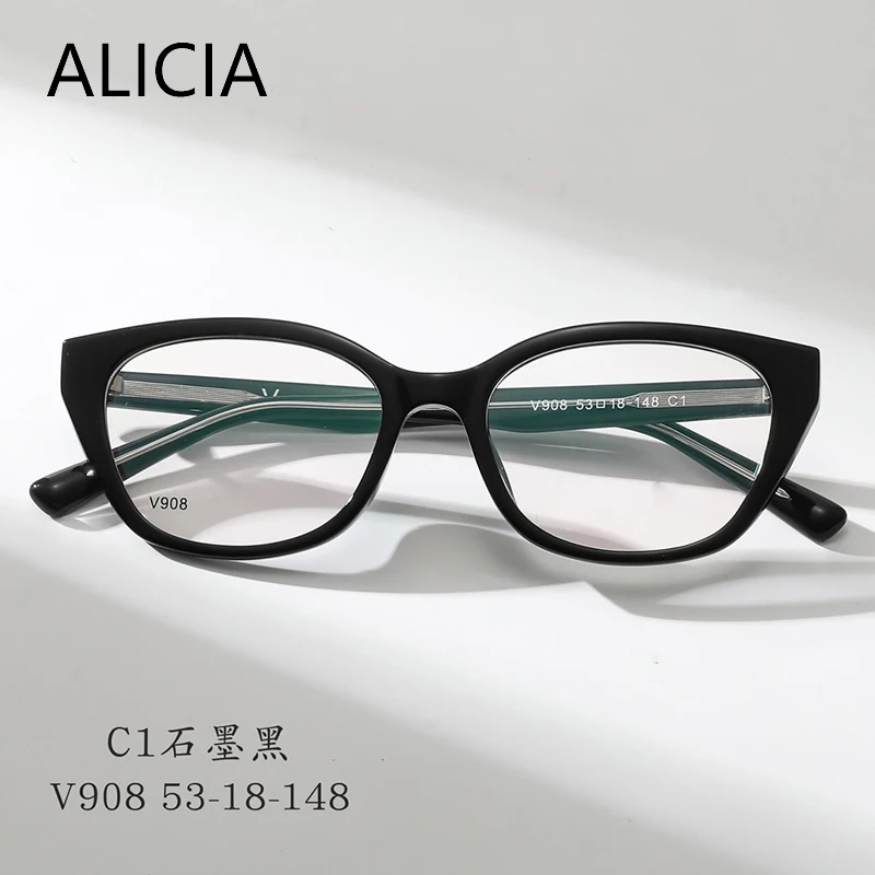 

ALICIA Luxury Fashion Cat Eye Glasses Butterfly Eyewear Optical Prescription Frames Man Woman