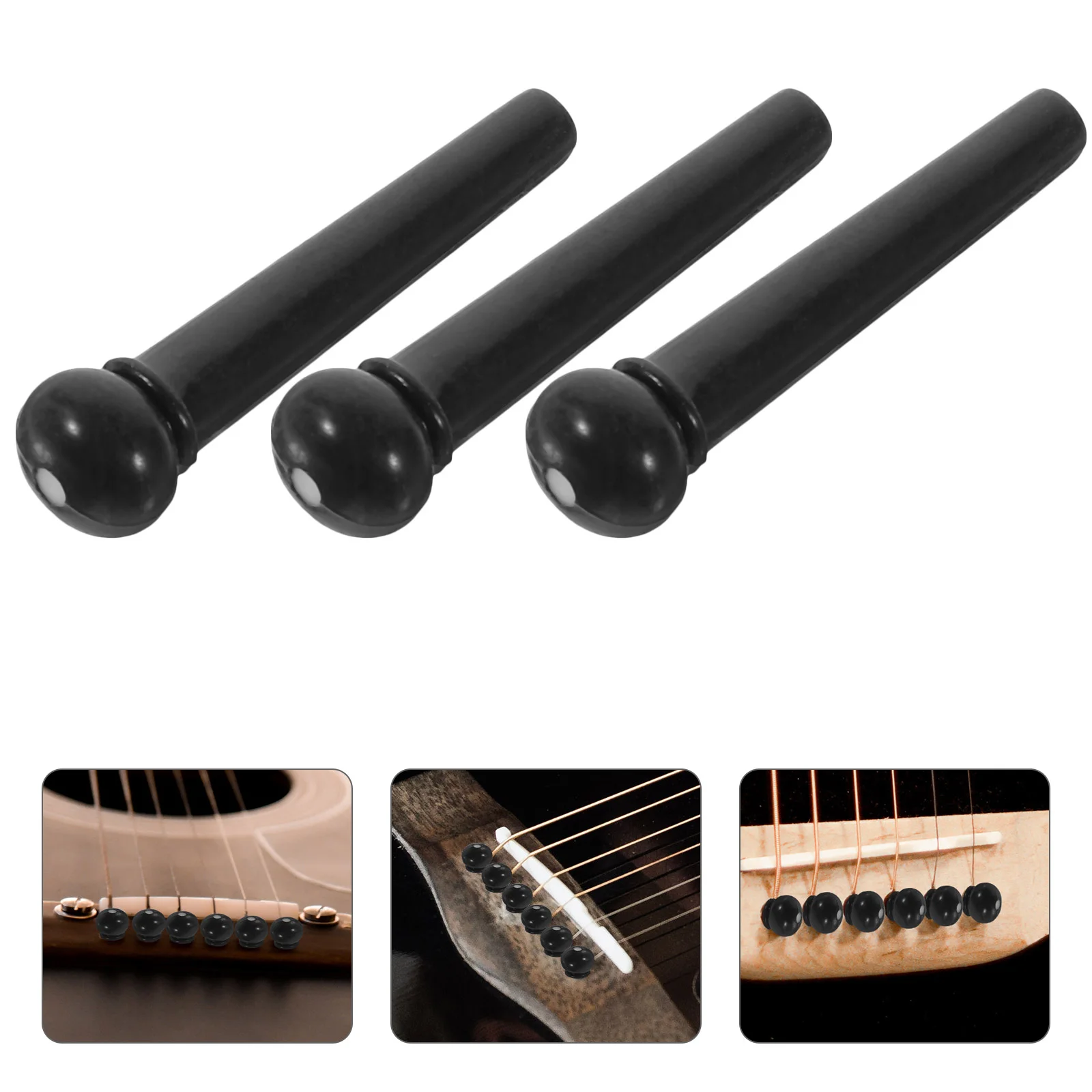 6 Pcs Guitar Accessories Pin Peg for Acoustic Bridge Pins Parts The Strings Pegs