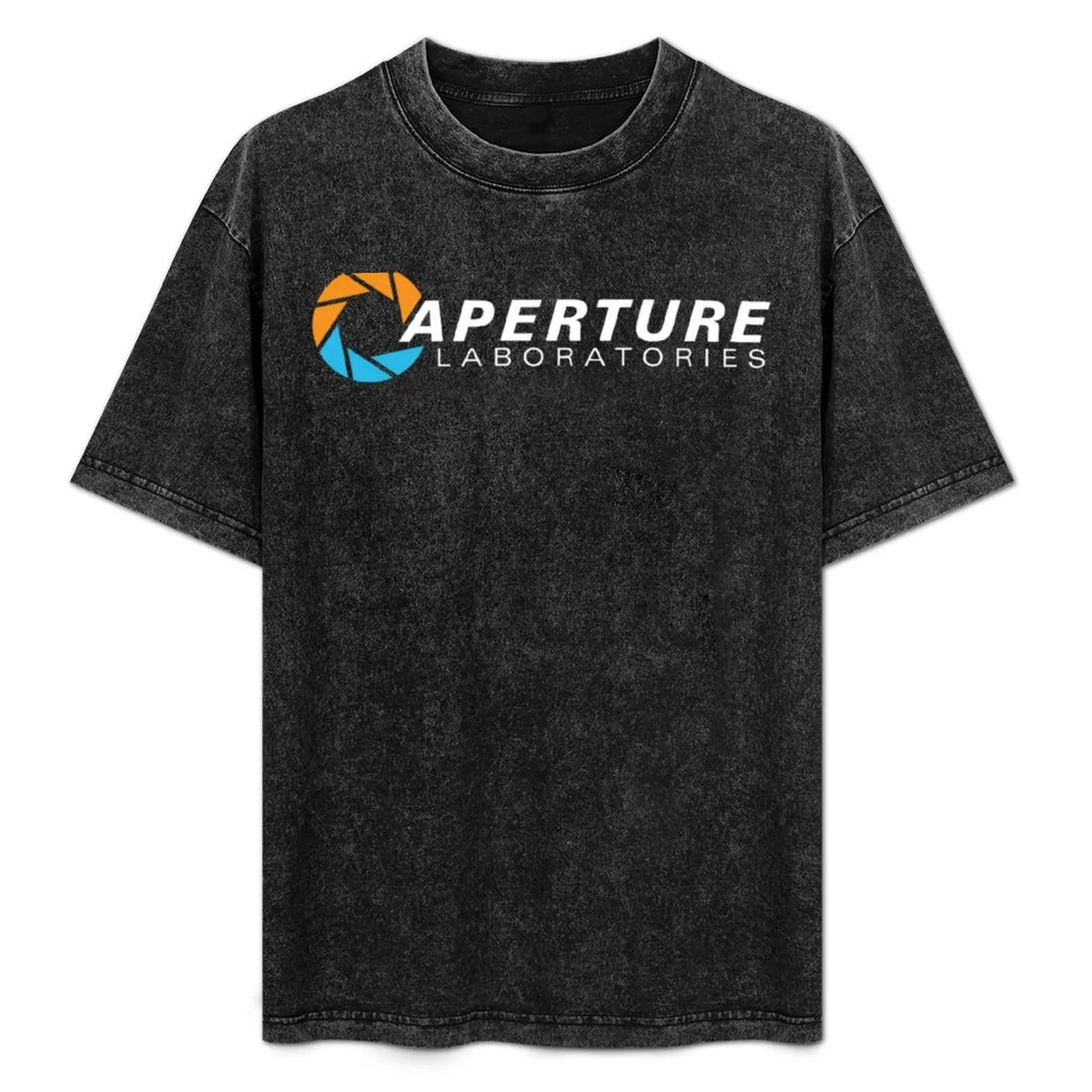 Portal Aperture Science Logo Colors T-Shirt anime tshirt blacks workout shirts for men