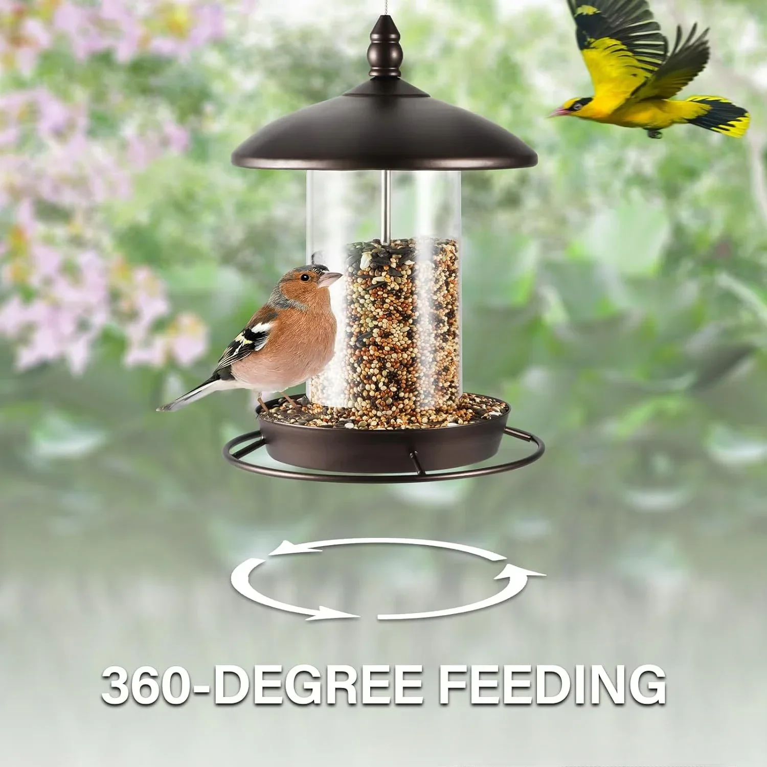 

Anti-squirrel Hummingbird Feeder Hanging Standing Outdoor Courtyard Garden Bird Water Feeder Wild Bee Bird Feeder