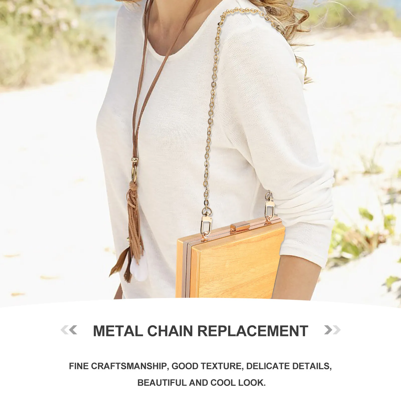 

1Pcs Metal Bag Chain High Quality Stylish DIY Decorative Replacement Chain for Handbags Shoulder Bags Portable