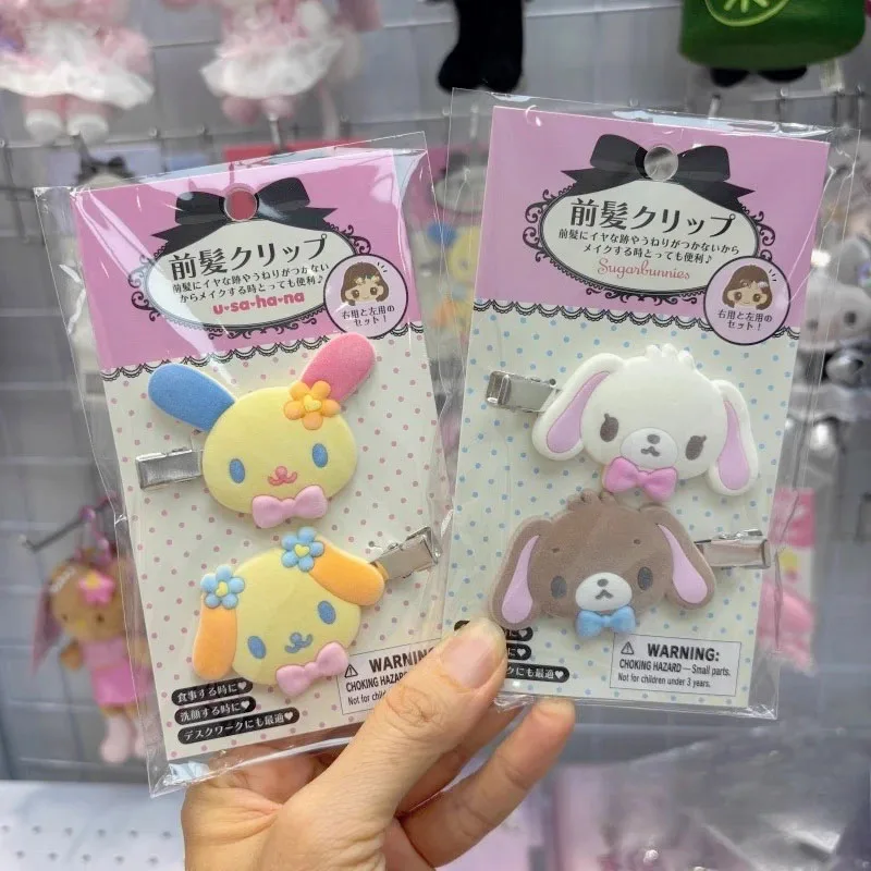 Kawaii Sugarbunnies Hairpin Cartoon Kuromi My Melody Sweet Girl Bangs Side Clip Creative Cinnamoroll Hair Clips Christmas Gifts view 2