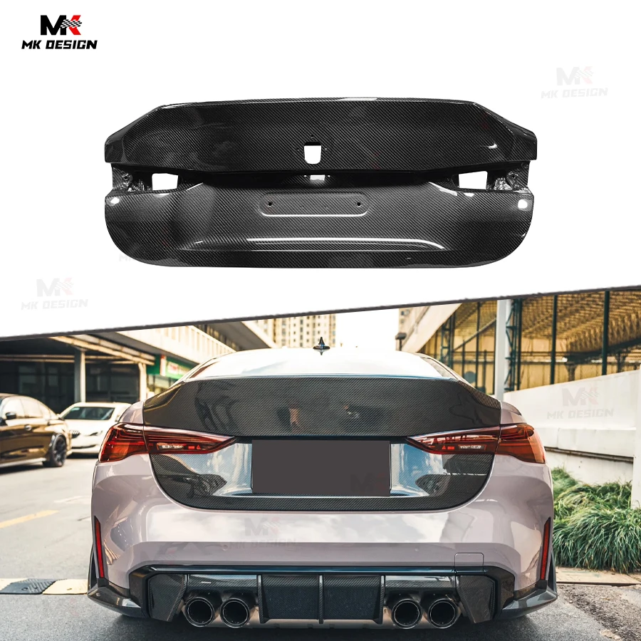 

CSL Style Wet Carbon Fiber Trunk Lid Car Trunk Spoiler Cover Trunk for M3 G80 M4 G82 Auto Parts Bodykit Accessories