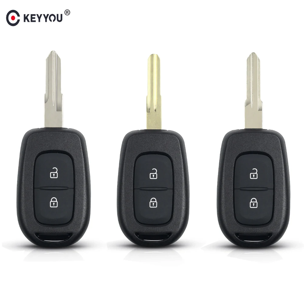 KEYYOU 2 pulsanti telecomando portachiavi portachiavi per Renault Scenic Sandero Clio Duster Dacia Logan 2013 2014 2015 2016 2017 2018