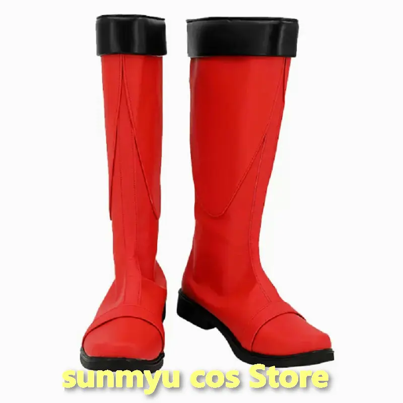 

Tokumei Sentai Go-Busters Cosplay Shoes Red Boots Custom size