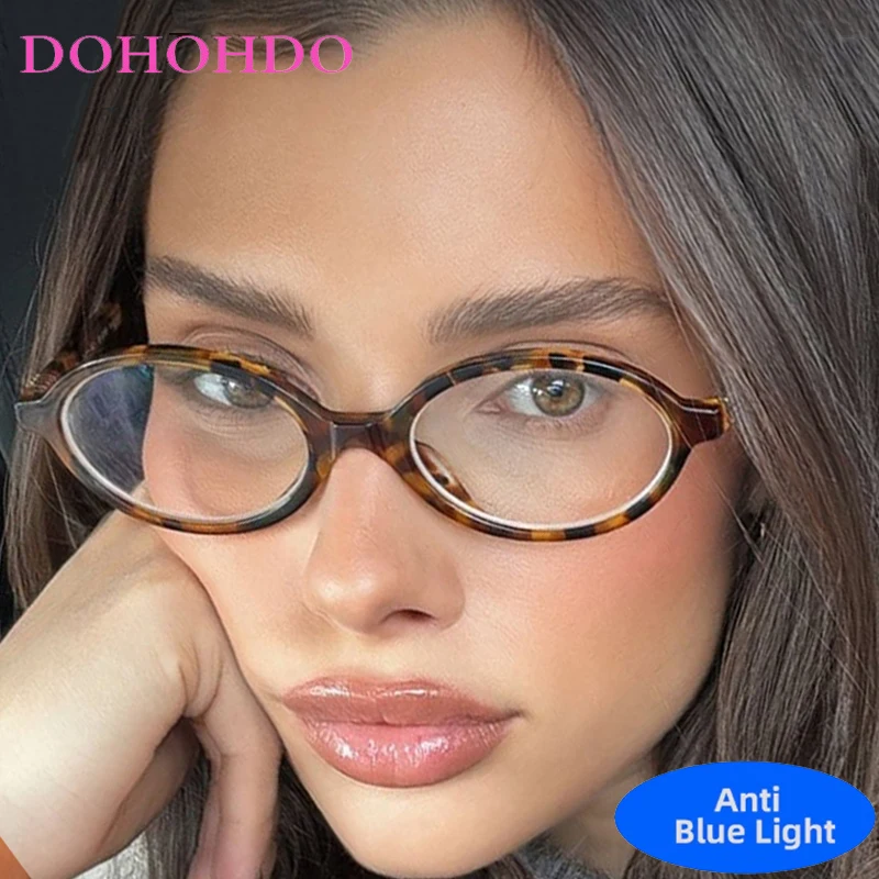 

Trendy Vintage New Luxury Designer Blue Light Glasses Men Women Small Oval Optical Glasses Computer Gaming Glasses Unisex Lentes