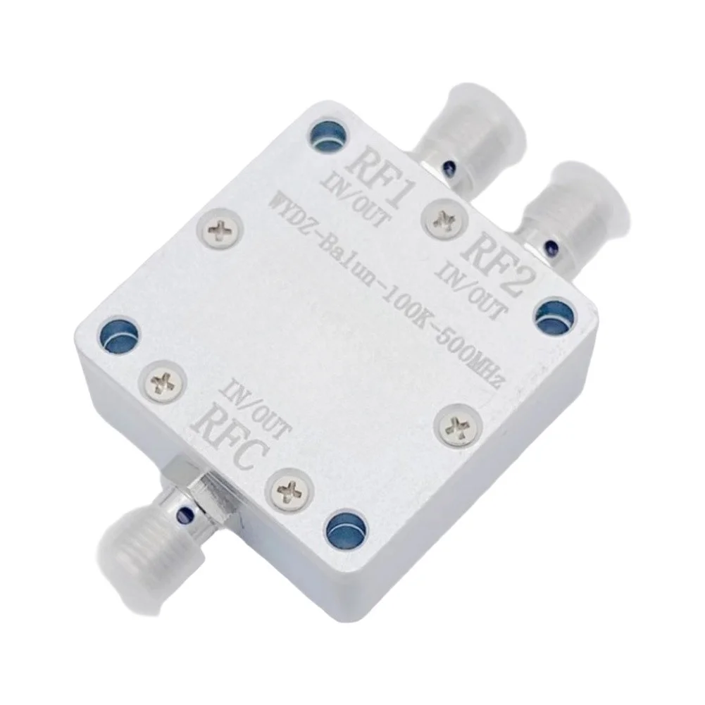 RF Balun 100kHz to 500MHz Wideband 1:1 Transmission Line Transformer for SMA Male Female Interfacing Applications