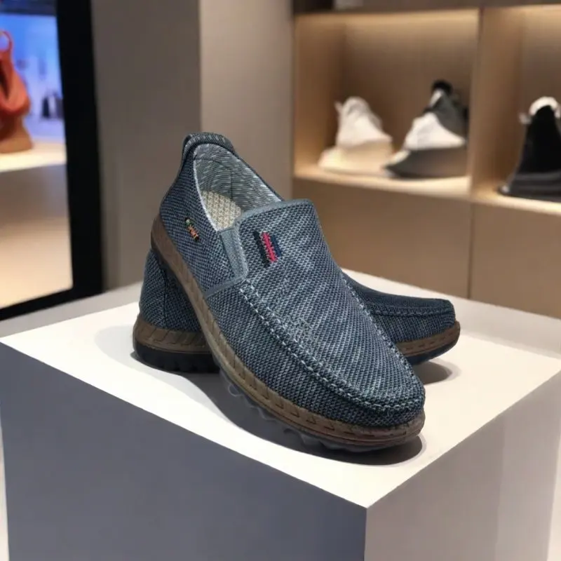 男性靴通気性メッシュフラットカジュアルシューズ軽量コンフォートウォーキングスニーカー Tenis Masculino Zapatillas Hombre
