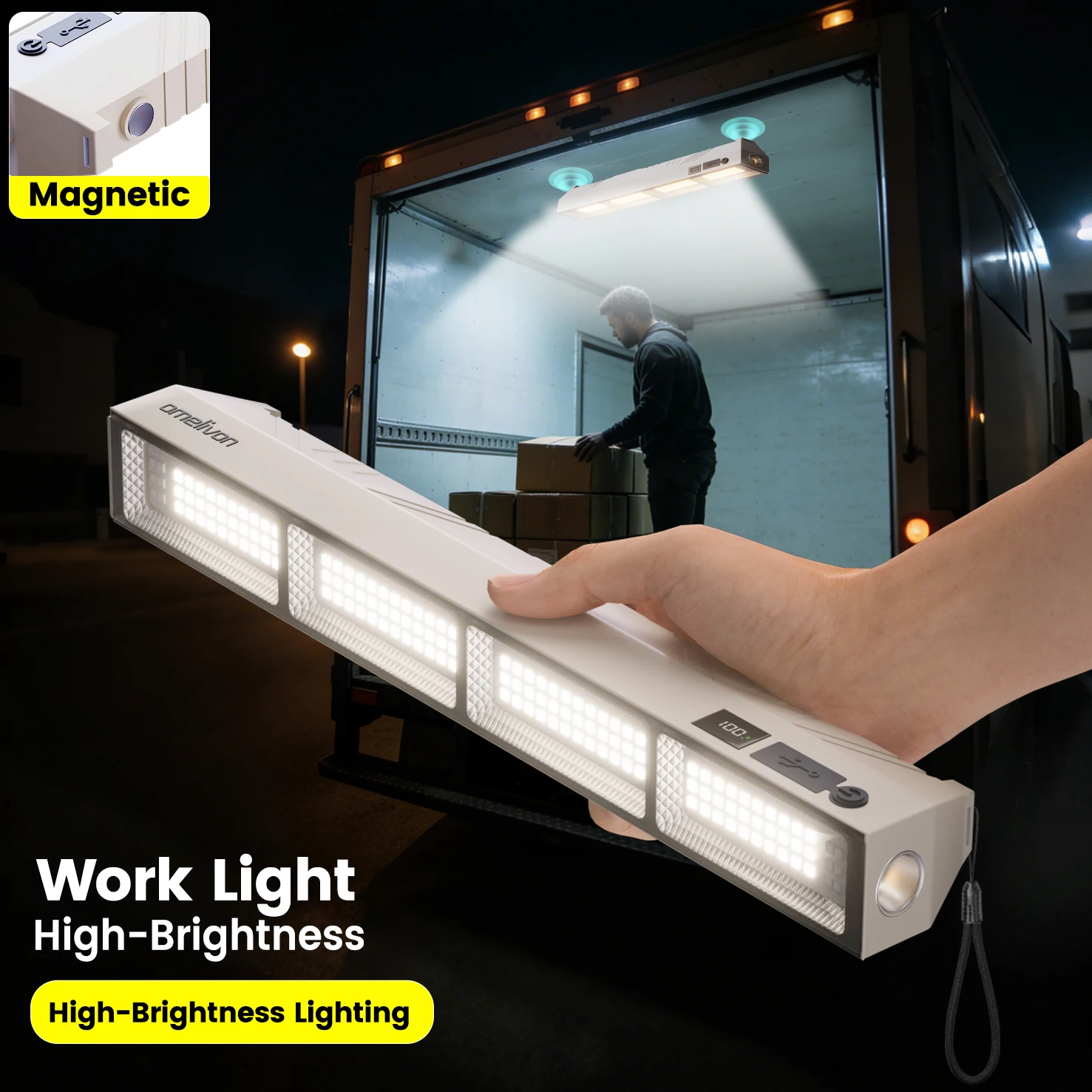 Classic Rechargeable Led Lighting Lamp: Multi-Level Dimming + Digital Power Display + Long-Lasting Battery Life, High Brightness and Even Illumination, with a Hook for Easy Hanging, Suitable for Lighting in Camping Tents, Supplementary Lighting for Gatherings, Emergency Backup Lighting, Rv Interior Lighting, and Other Scenarios