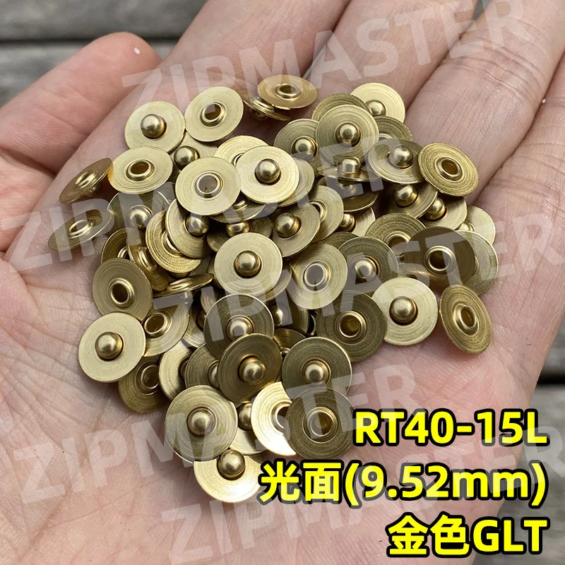 

110pcs Japanese YKK Collision Nail Smooth Style Straw Hat Rivet Denim I-shaped Button Four in One Golden 9.5mm Buck