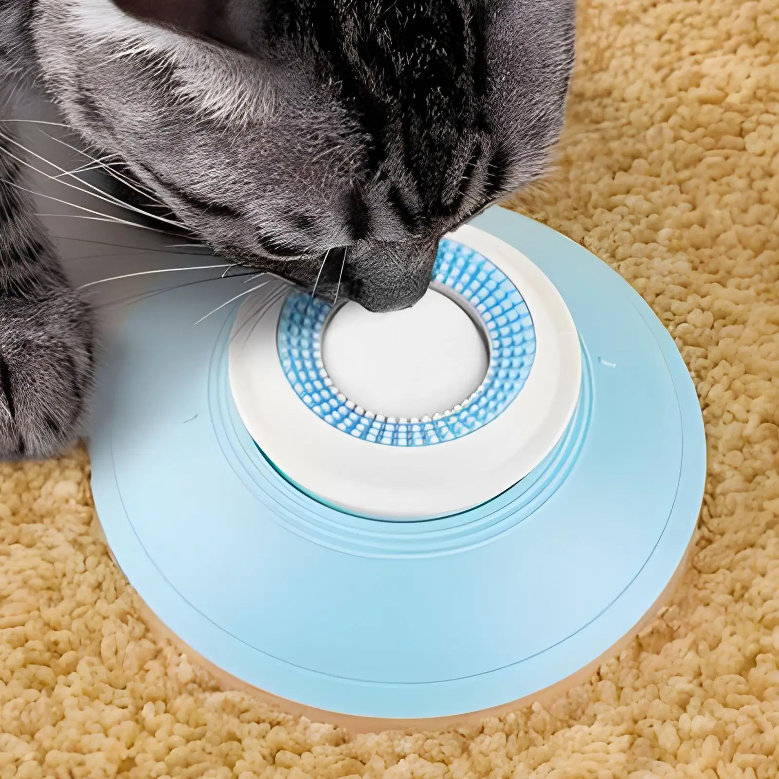 حصيرة لعق الحيوانات الأليفة، طبق لعق الزبادي، وحدة تغذية بطيئة للكلاب والقطط - وعاء الوجبات الخفيفة التفاعلي، يعزز صحة الأسنان، سجادات لعق الحيوانات الأليفة