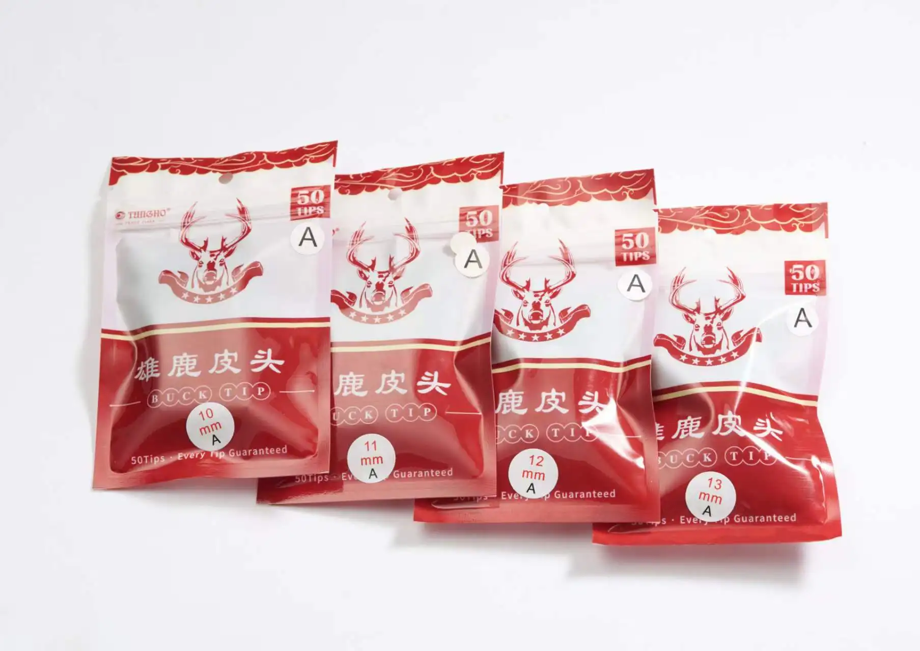 

Premium Grade A Billiard Tips 50 Pcs/Bag Single-Layer Cowhide 10-13mm Multi-Size for Snooker & Pool Cue to Replace/Repair/Make