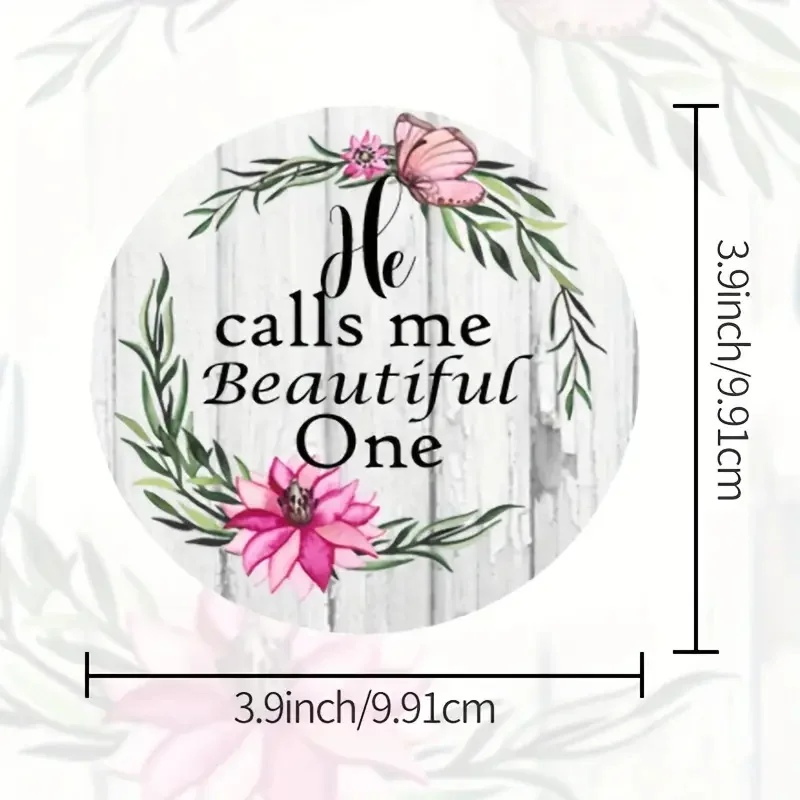 6 Sets of English Pattern Art Painted Wooden Anti-Slip Coasters, Suitable for Decoration of Living Room Kitchenware