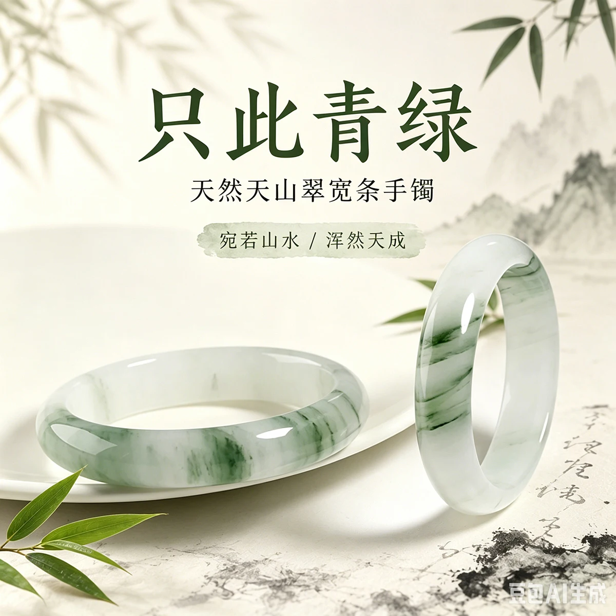 100 % Naturstein-Armreif aus Tianshan-Jade, breites Armband für Frauen, Heilkristall-Schmuck, Geschenk, Armbänder und Armreifen – Detail 8