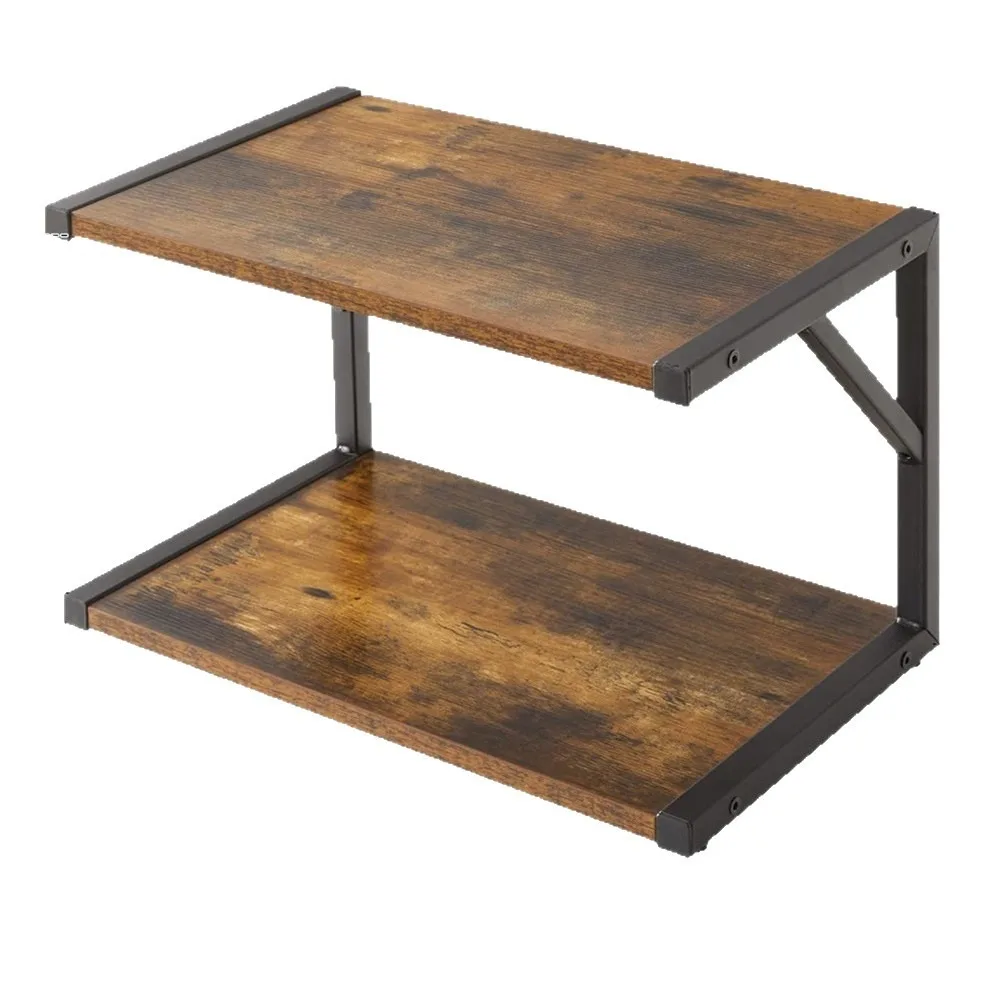 2-Tier Desktop Printer Stand Multi-Function Stable Support Storage Shelf Neatly Arranged Sturdy Structure Desk Storage Rack