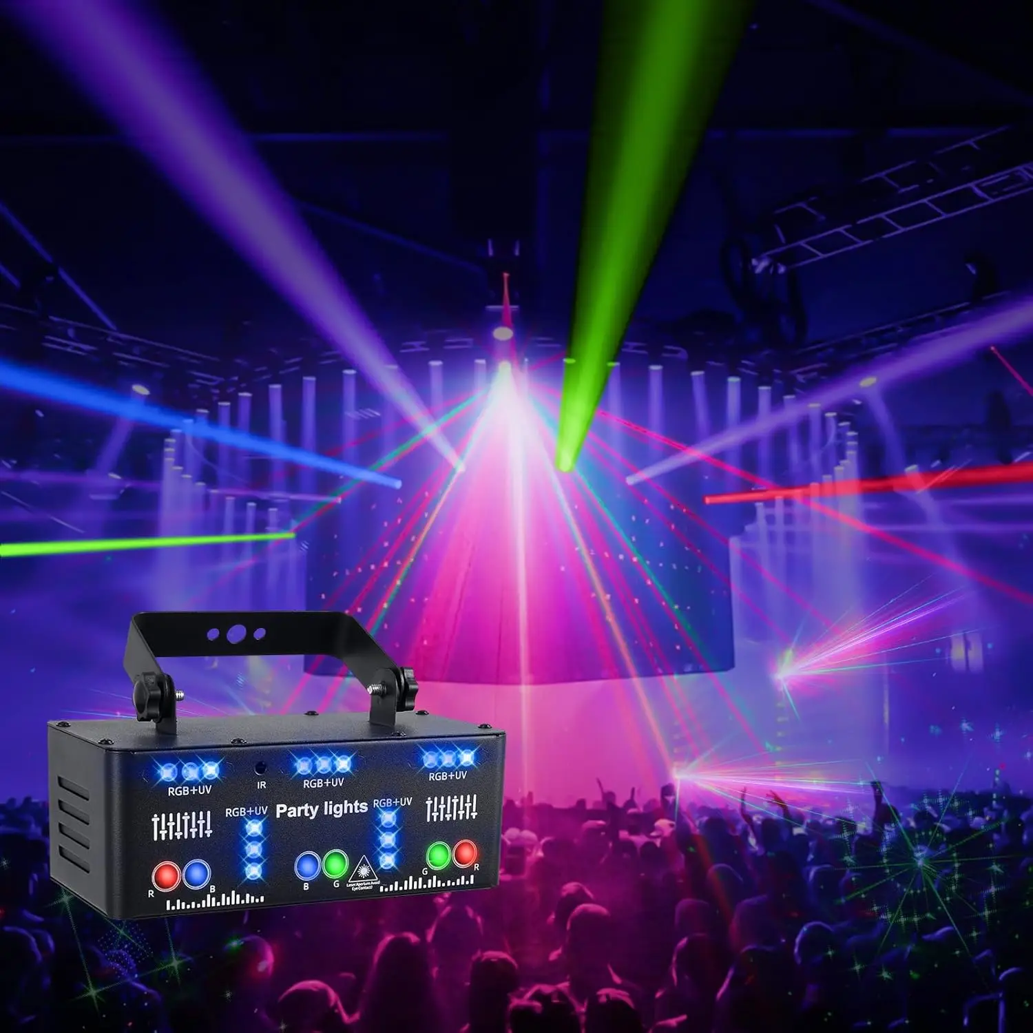 

YSH 21 Lens LED Stage Lamp DJ Projector Strobe Effect Laser Lights Party 21 Eyes Disco Light for Night Club Bar KTV Lighting