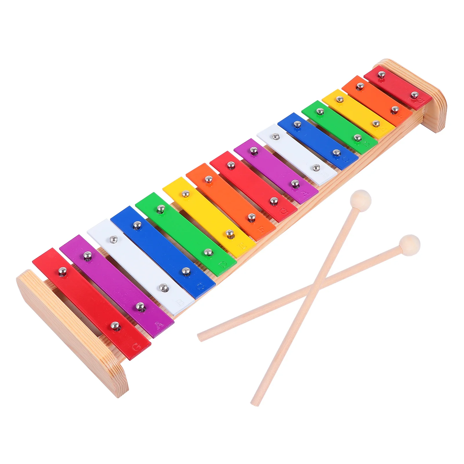 15 Notes Percussion Xylophone Musical Toy for Toddlers Toys Instruments Wood Aluminum Sheet Glockenspiel Child Educational