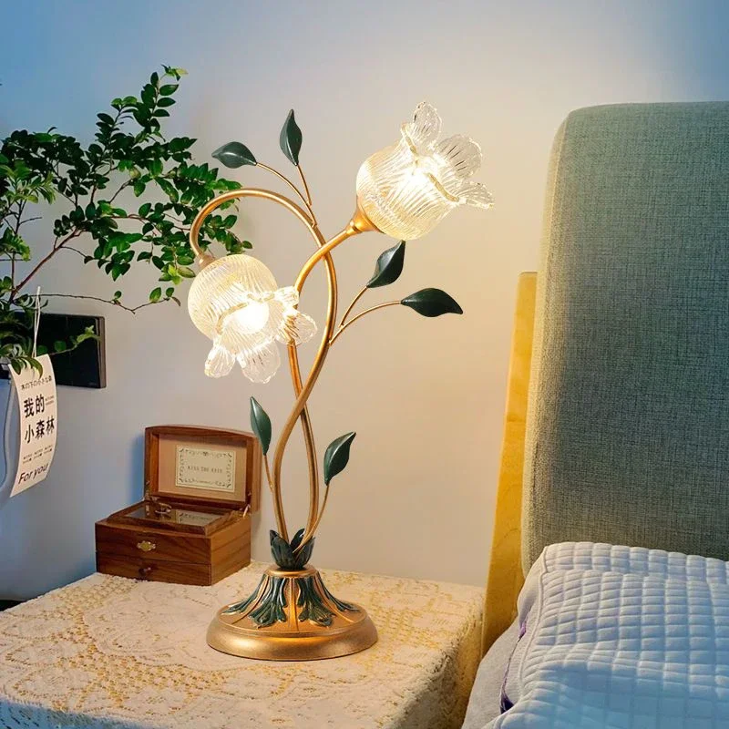 ALBERT Contemporary Table Lamp French Pastoral LED Creative Flower Living Room Bedroom And Study Home Decoration Desk Lamp