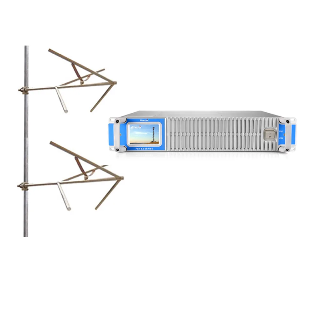 

FSN-350W 350 Watts FM Broadcasting Radio Transmitter + 2 Bay Circular Polarization Antenna + 20 Meters Cable For Radio Station