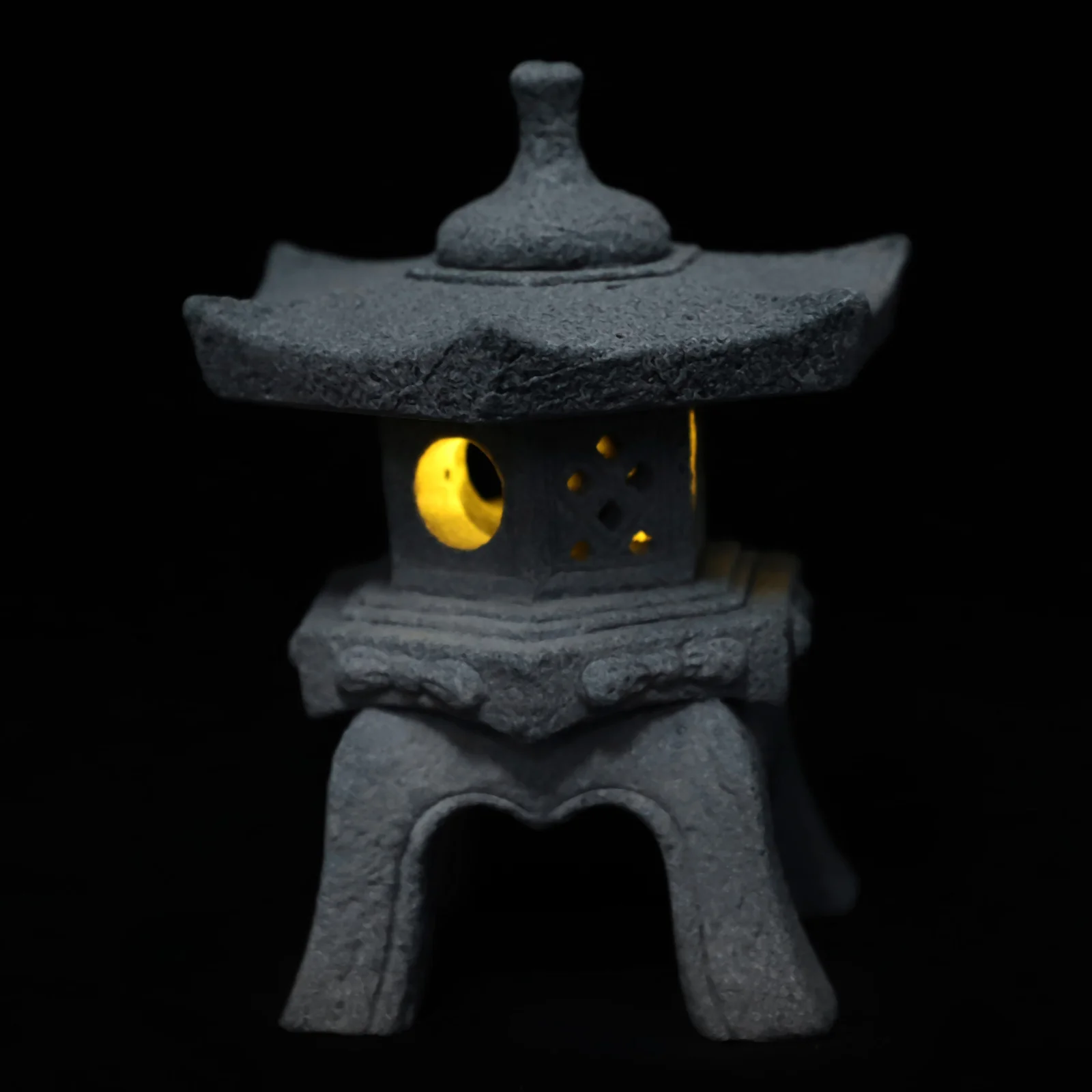 

1Set Simulation Pavilion Landscape Ornament Durable Stone Pagoda Garden Decoration Miniature Japanese Garden Lantern Outdoor