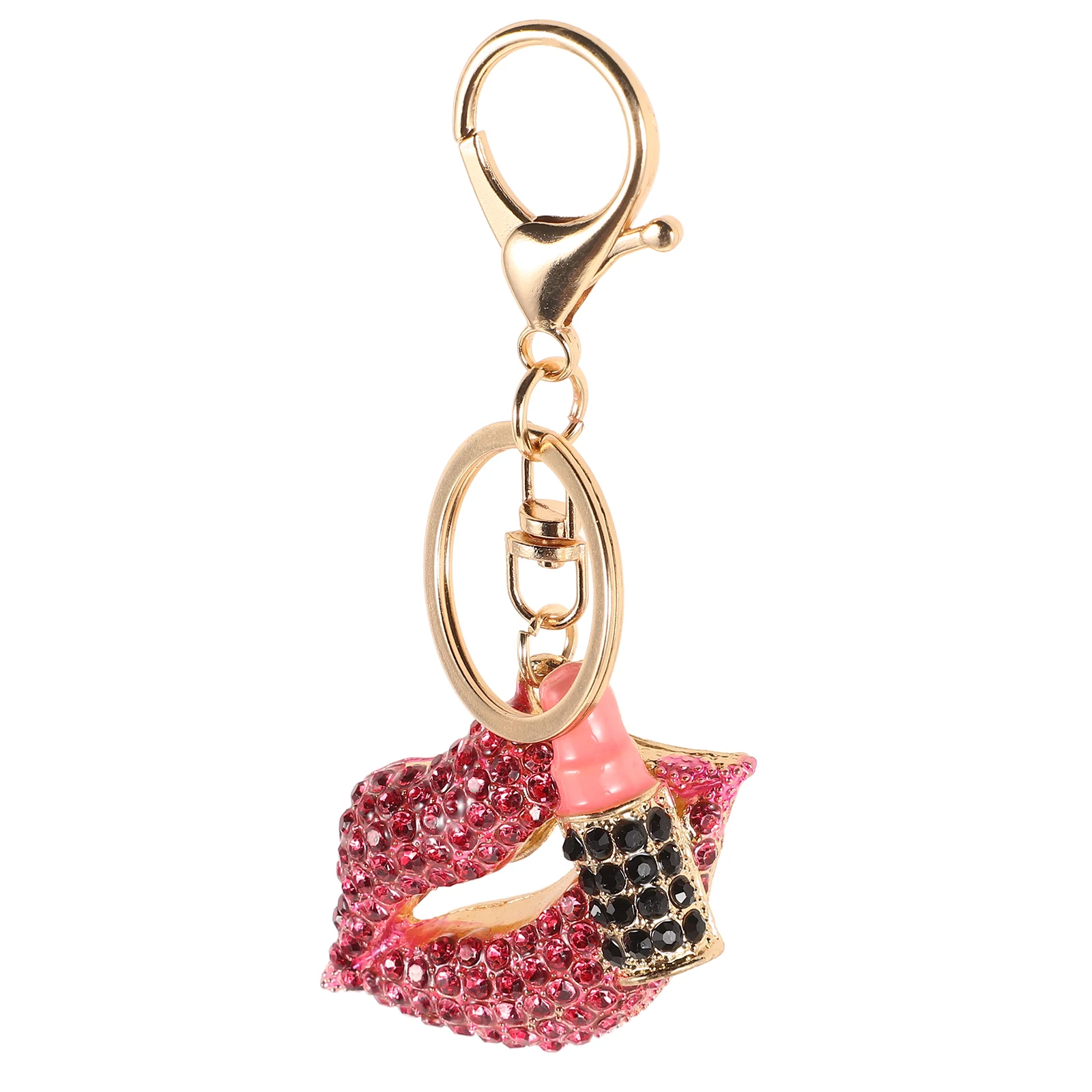 

Red Lip Cute Keychain Shaped Travel Pendant Charm Lipstick Bag Keychain Cute Car Keys Bags Accessories Women Lipstick