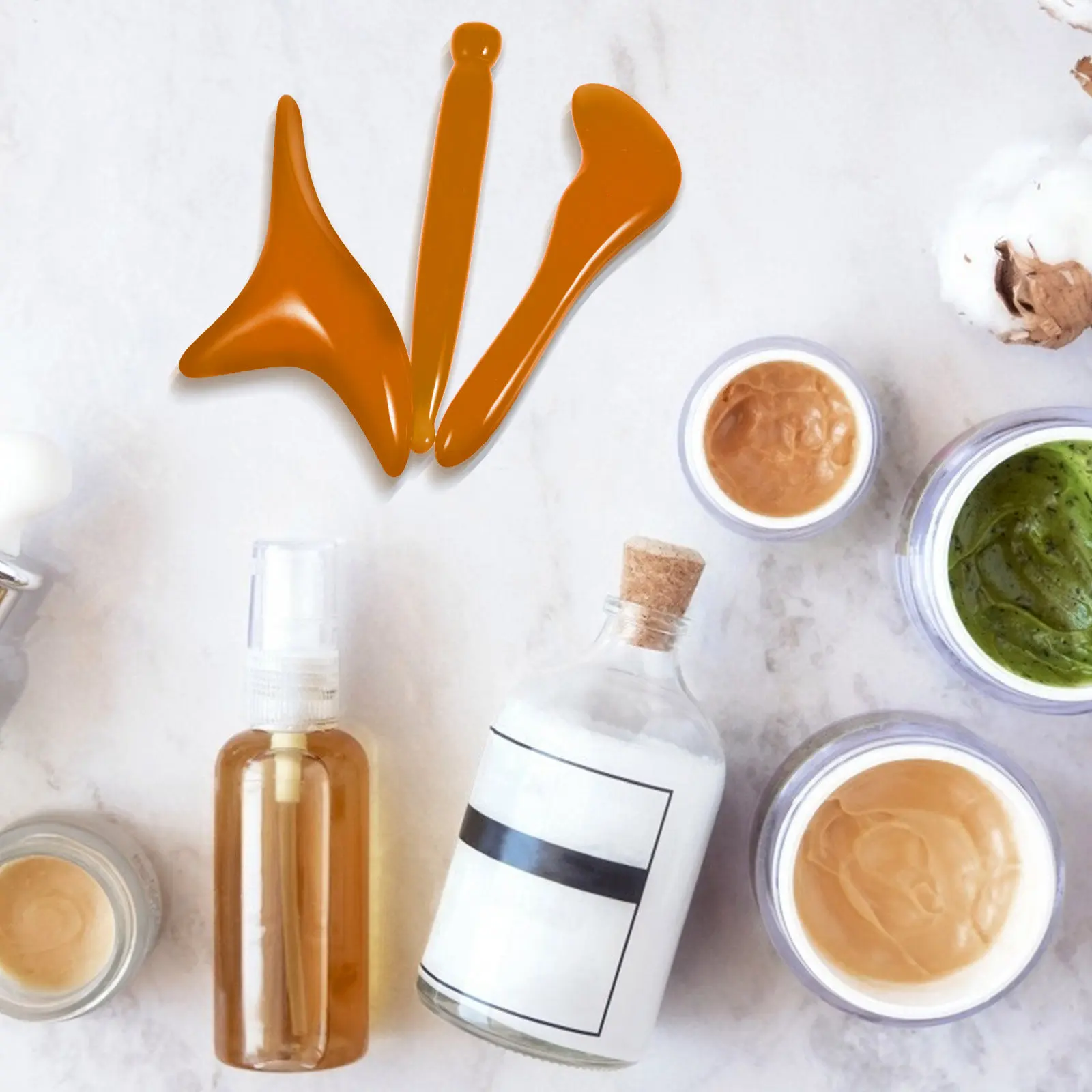 

Набор из 3 массажных инструментов для лица: скребки Гуаша для ухода за кожей, предотвращения шрамов и длительного эффекта