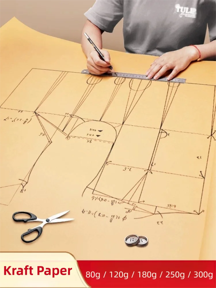 carta-kraft-da-300-g-m²-per-la-creazione-di-modelli-di-abbigliamento-grande-rotolo-di-carta-carta-da-regalo-per-fiori-carta-marrone-trasparente-carta-da-regalo