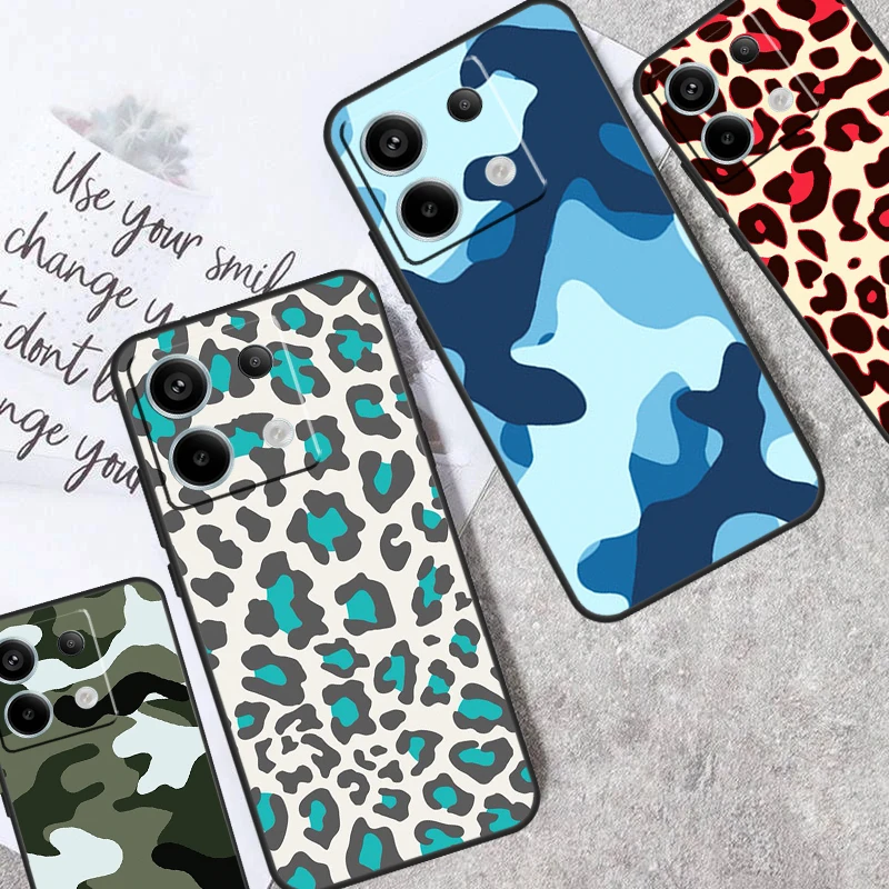 샤오미 레드미 레오파드 무늬 케이스, 샤오미 레드미 노트 13 프로 11 10 9 12 프로 9S 10S 11S 12S 레드미 9C 10C 12C 13C 커버