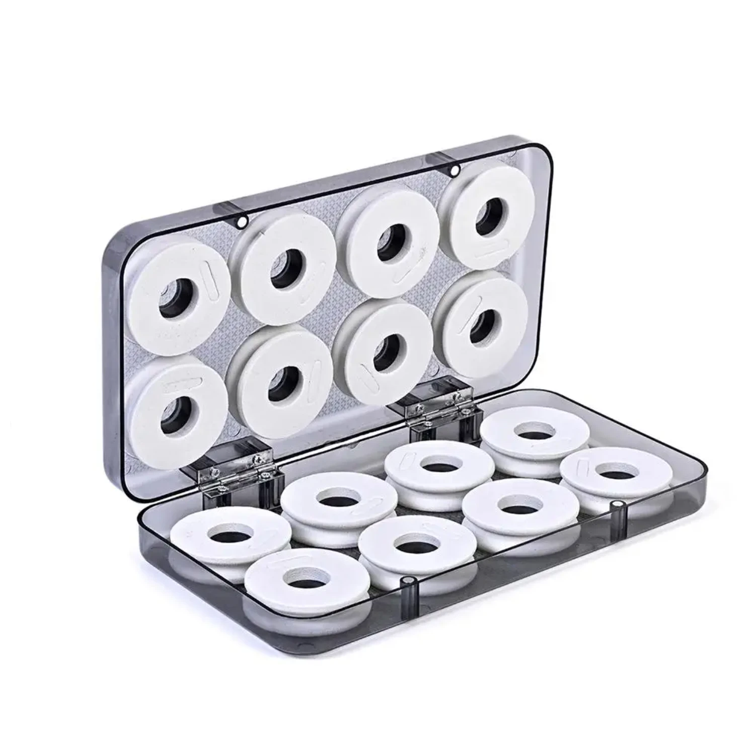 

16pcs/lot Translucent Fishing Tackle Box Design Spools Line Box Fishing Line Shaft Bobbin Fishing Tackle Accessories