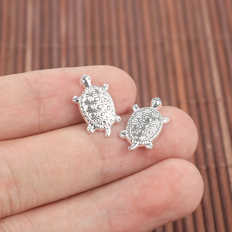 10Pc Silver Feng Shui Fu Money Lucky Wealth Turtle Temple Money Toad Crane Auspiciou Pray Fortune Wealth souvenir New Year Gift