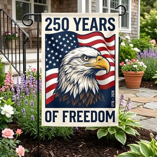 250 Years America Garden Flag, 250th Anniversary USA Patriotic Flag, Patriotic G PPZ