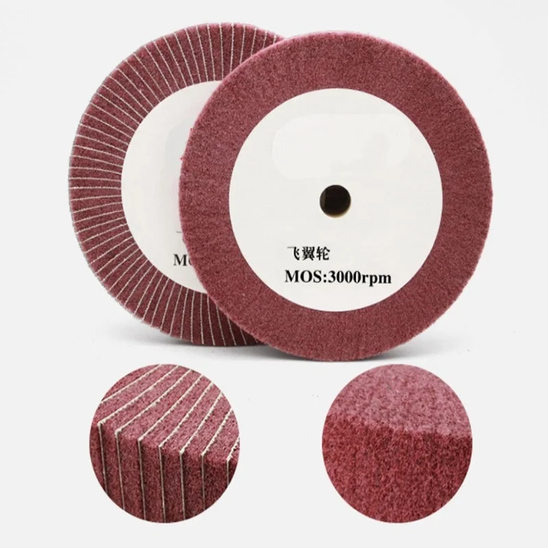 150mm Non-Woven Flap Polishing Wheel Disc for Angle Grinder Metal Wood Rotating Grinding Wheel Home DIY Polishing Tool