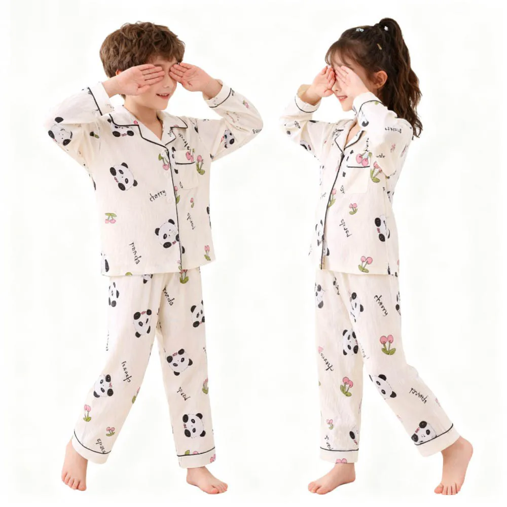Animal Cartoon Girls Pajamas Sets Kids Panda Print Pyjamas for Girl Comfy Soft Nightwear Sets Kids Clothes Pijama Baby Clothes