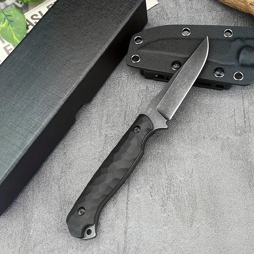 

Outdoor Camping Portable Jungle Adventure Fixed Blade Knife Mountaineering Exploration Fishing Escape Cutting Tool with Sheath
