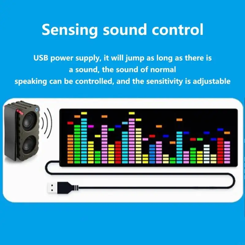 Analisadores captadores sensores voz usuários USB com exibição espectro música relógio