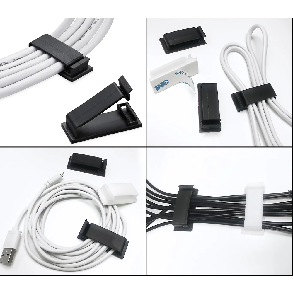 Data Cable Organizer Winder Desktop Workstation Tidy Management Clip Wire Holder for Charging Line Computer Mouse Headphone image 4