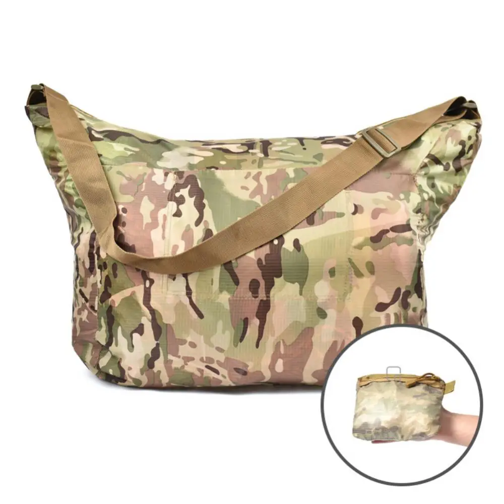 Budget Portable High-capacity Camouflage Tactical Outdoor Store Bag Waterproof Folding Shoulder Bag Folding Travel Bag