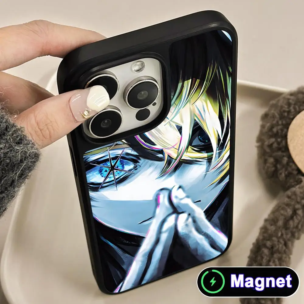 Чехол Oshinoko Hoshino Aqua для iPhone 17 16 15 14 13 12 11 Air Pro Max Plus с матовой поверхностью и магнитной крышкой