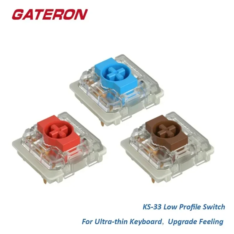 Gateron KS-33 Low Profile Switch 2.0 Red Blue Brown 3pins for ultimate ultra-slim mechanical keyboard air75 air60 K1 K3 K7