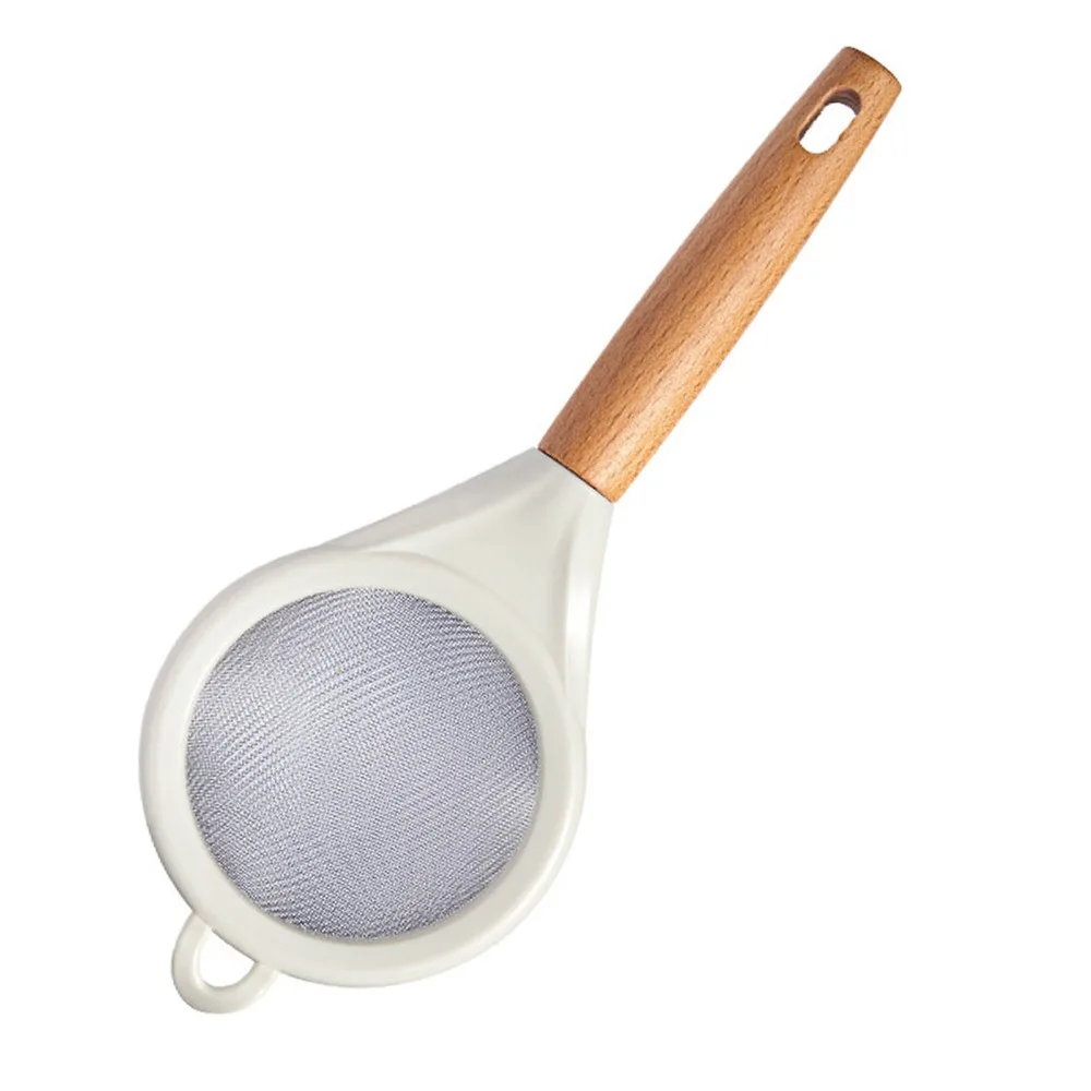 Stainless Steel Fine Mesh Sieve Professional Multipurpose Flour Sieve Wooden Handle Flour Sifter Sugar/Flour/Quinoa